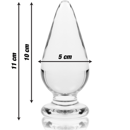 Gemme de Plaisir en verre borosilicate clair 11 cm, 0-5 cm NEBULA SERIES